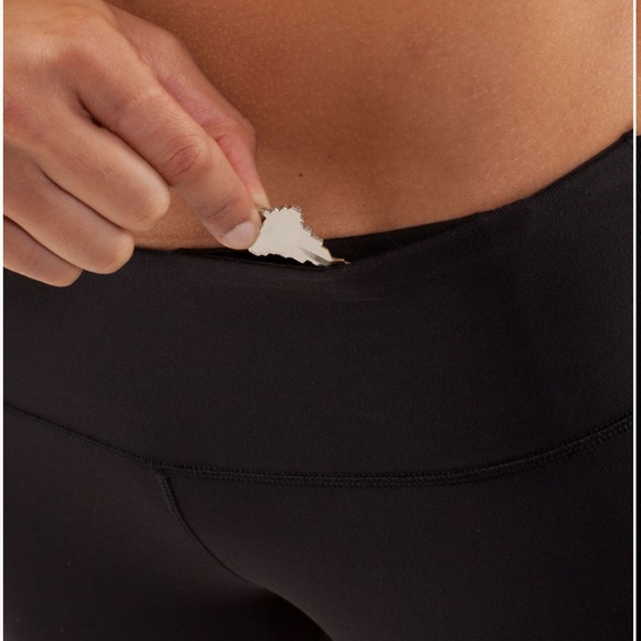Lululemon all black wunder under crop cropped leggings pants - Picture 8 of 9